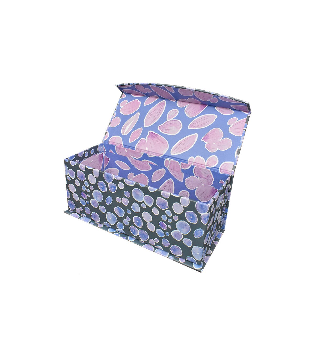 8 Violet & Blue Pattern Fliptop Box by Hudson 43