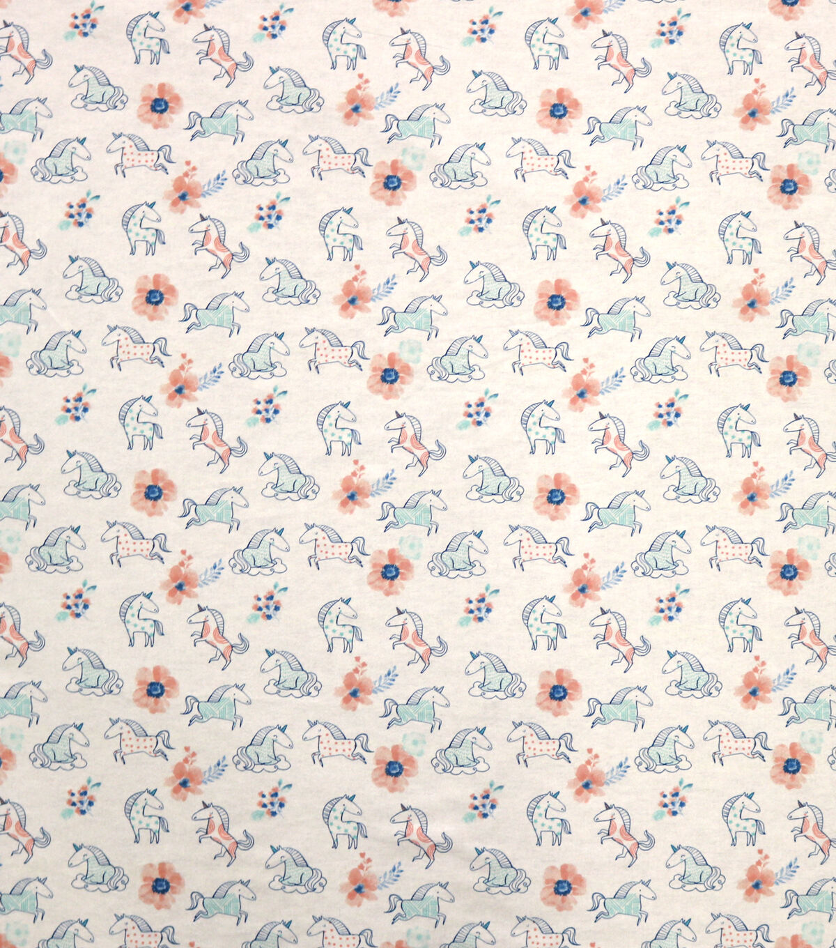 Sweet Cloud Nine Horses Super Snuggle Flannel Fabric