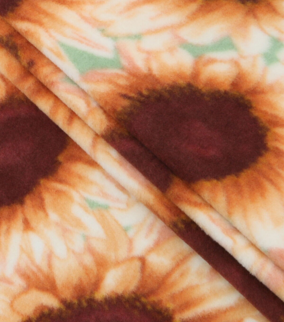 Packed Sunflowers Anti Pill Fleece Fabric