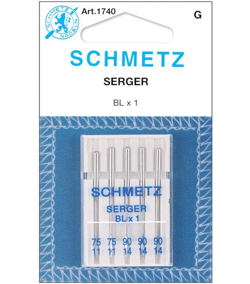Schmetz Overlock Machine Needles 5 pk 11/75,14/90