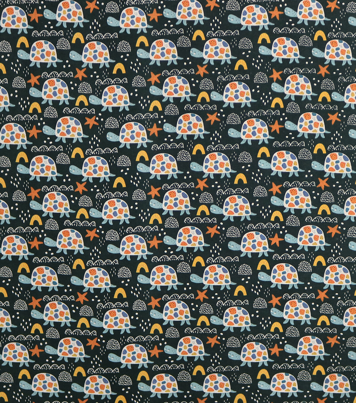 Bright Turtles Super Snuggle Flannel Fabric