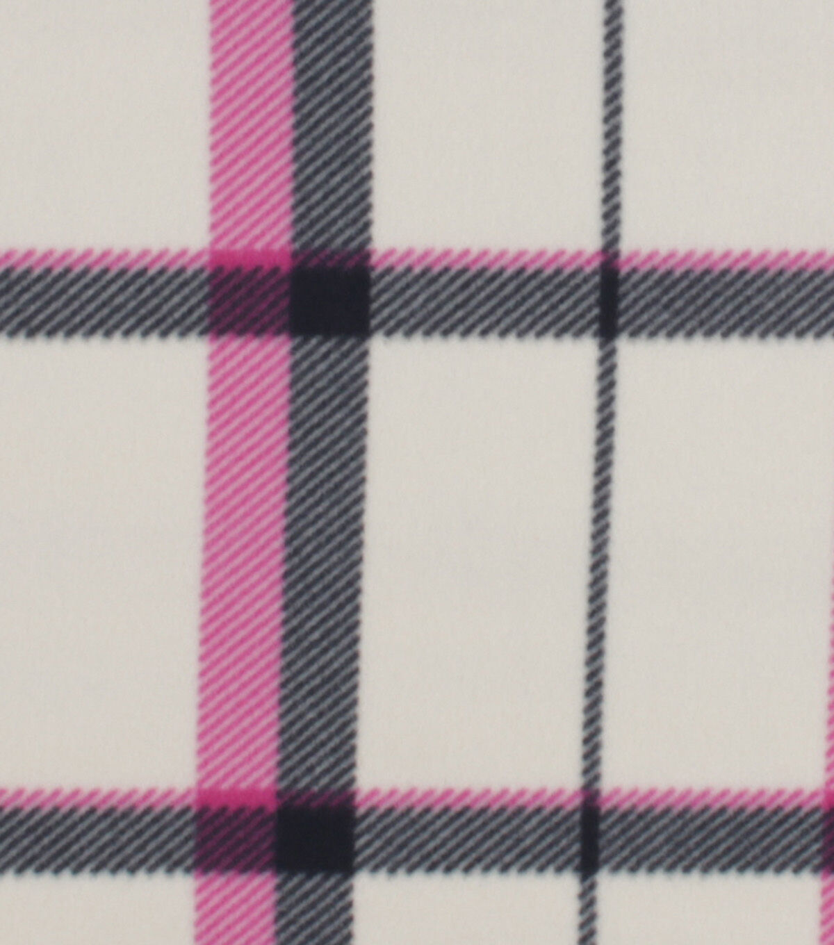 Pink Beige Grid Plaid Blizzard Prints Fleece Fabric