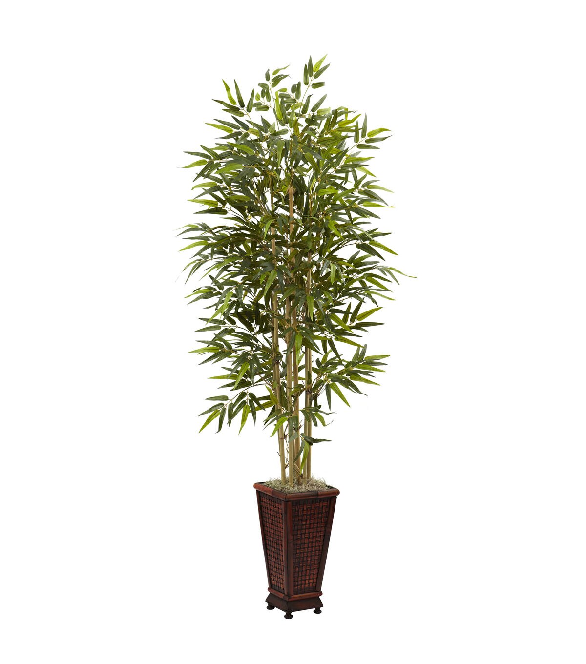 Nearly Natural 6ft. Bamboo Tree with Decorative Planter
