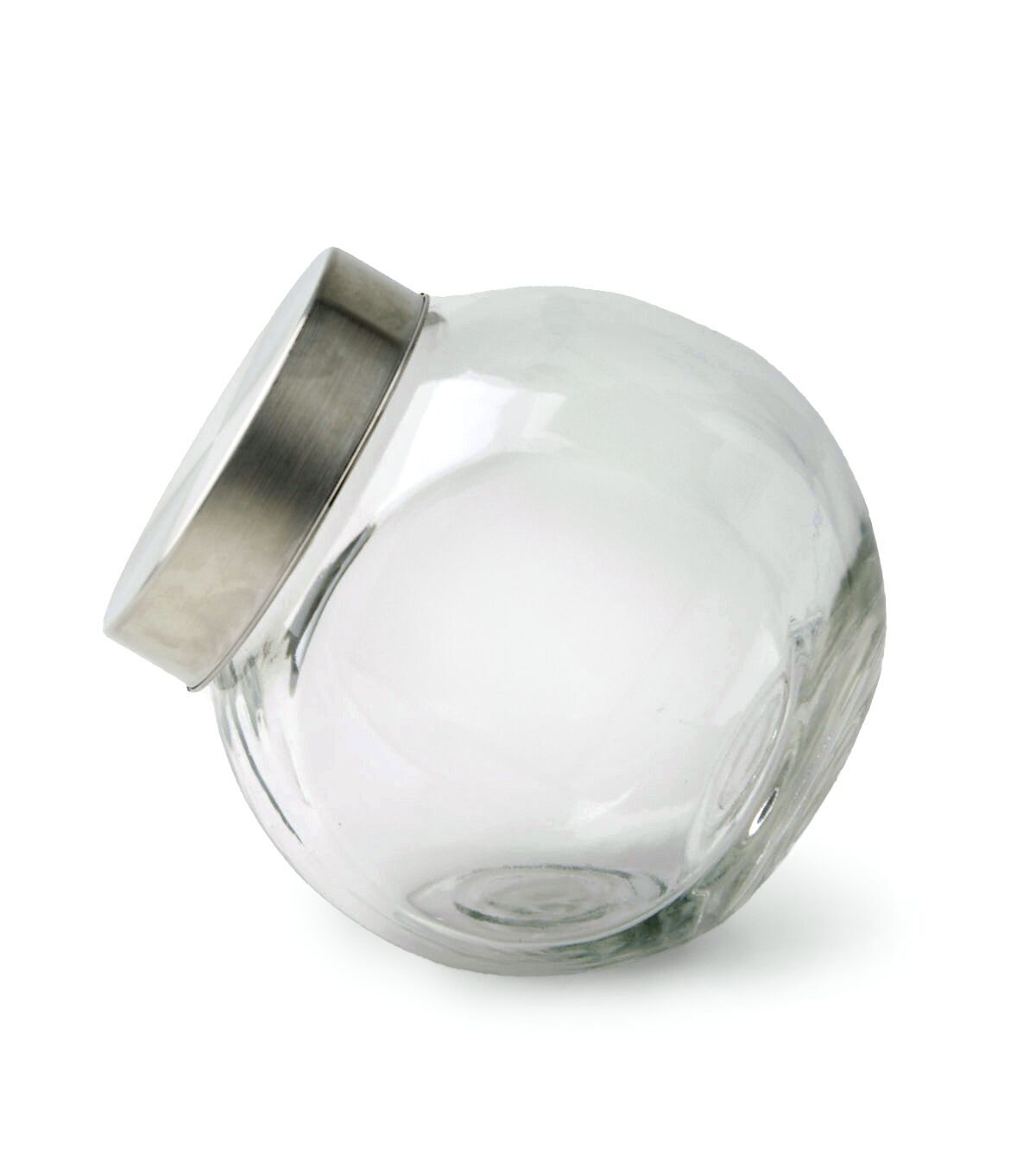5 Round Tilted Glass Jar With Lid by Park Lane