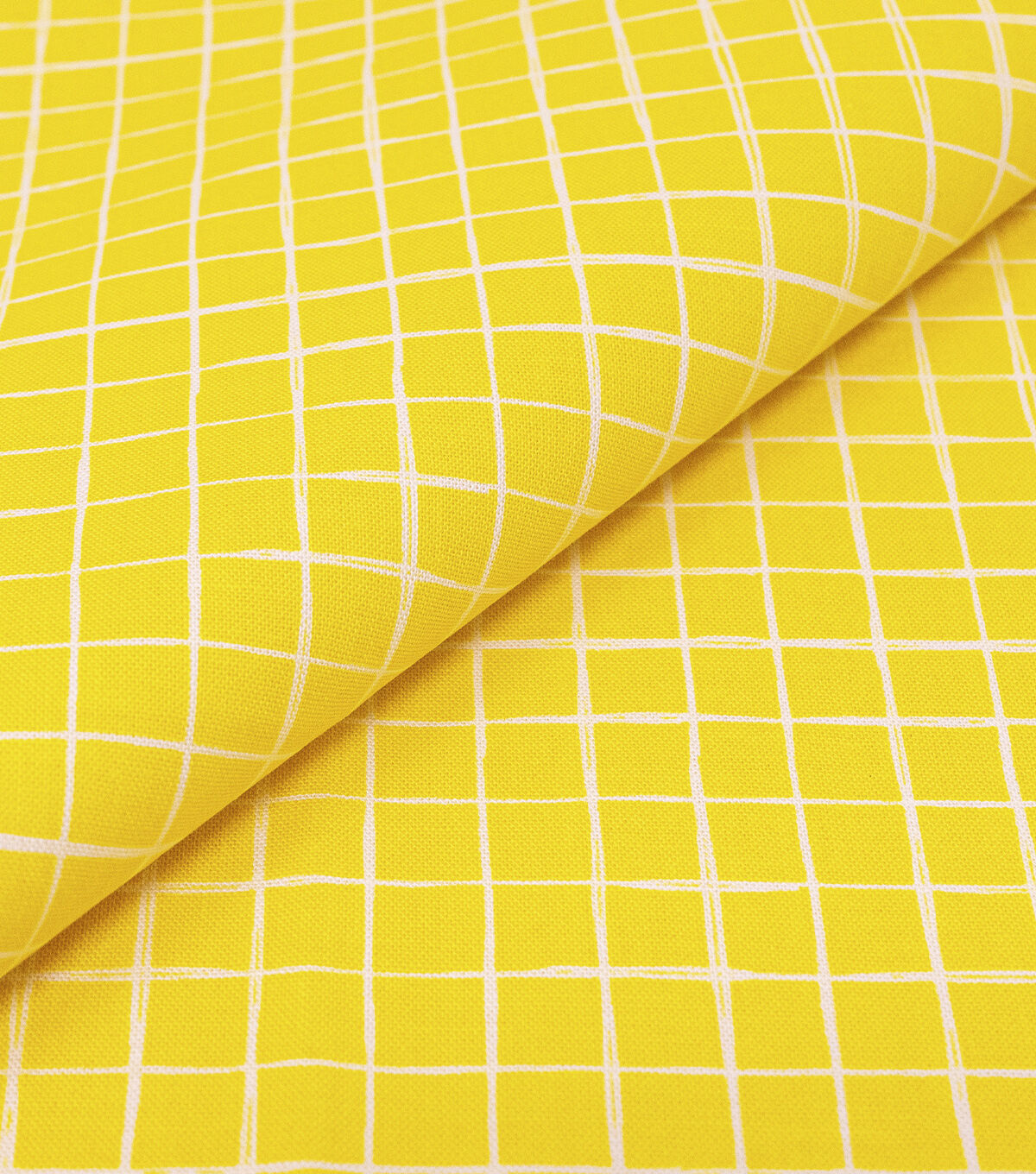 Singer Yellow Gingham Quilt Cotton Fabric