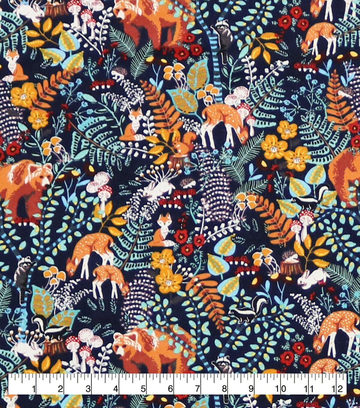 Foliage Packed Forest Super Snuggle Flannel Fabric