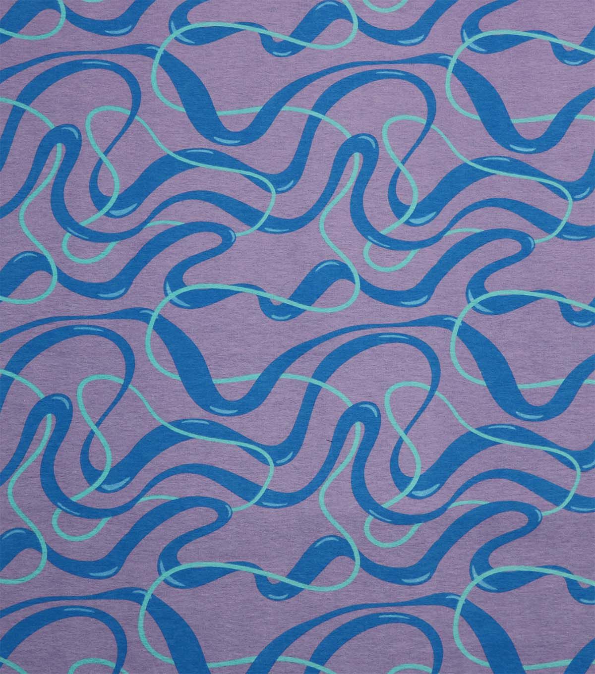 Blue Overlap Swirls Super Snuggle Flannel Fabric