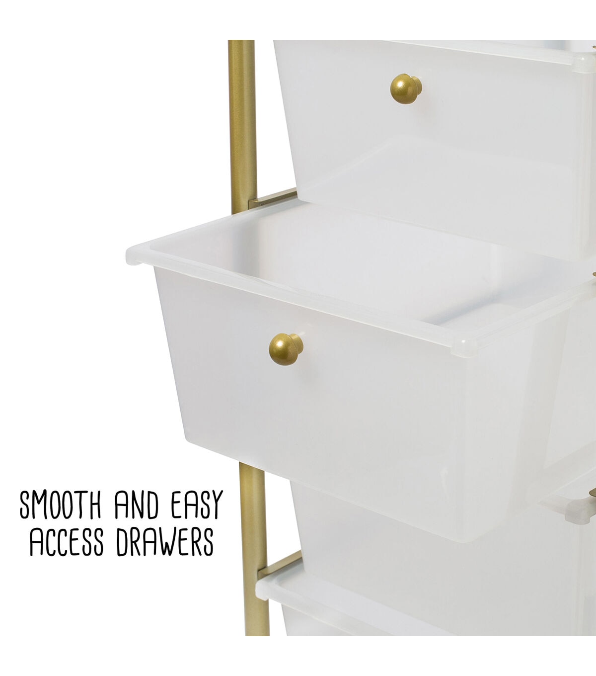 37 Rolling Storage Cart With 5 Plastic Drawers