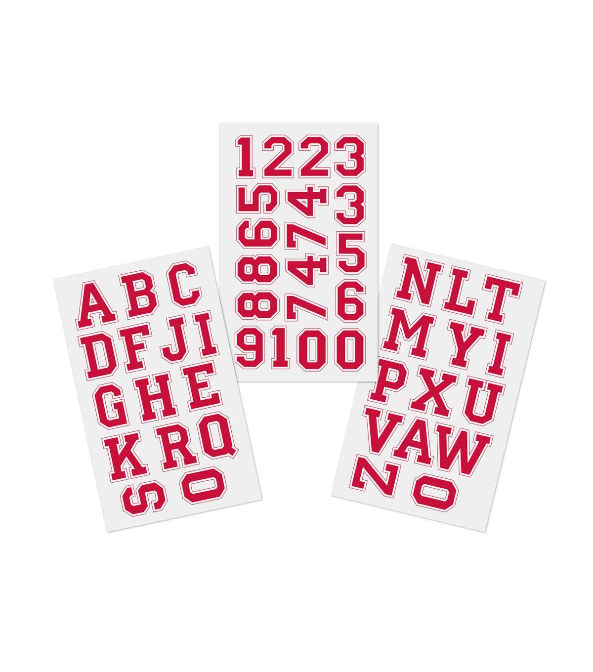 1.75 Iron On Letters & Numbers 3 Sheets by hildie & jo