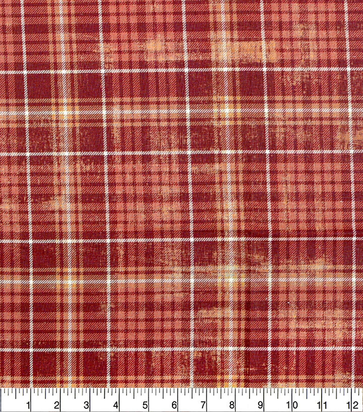 Redd Textured Plaid Cotton Fabric