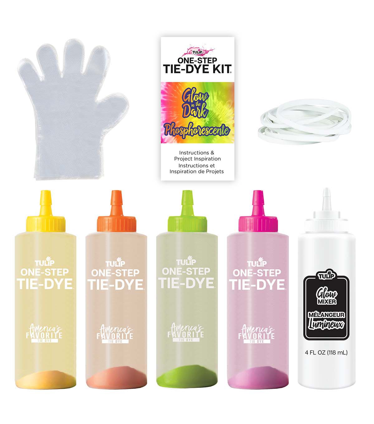 Tulip 5ct Glow In The Dark Fabric Tie Dye Kit