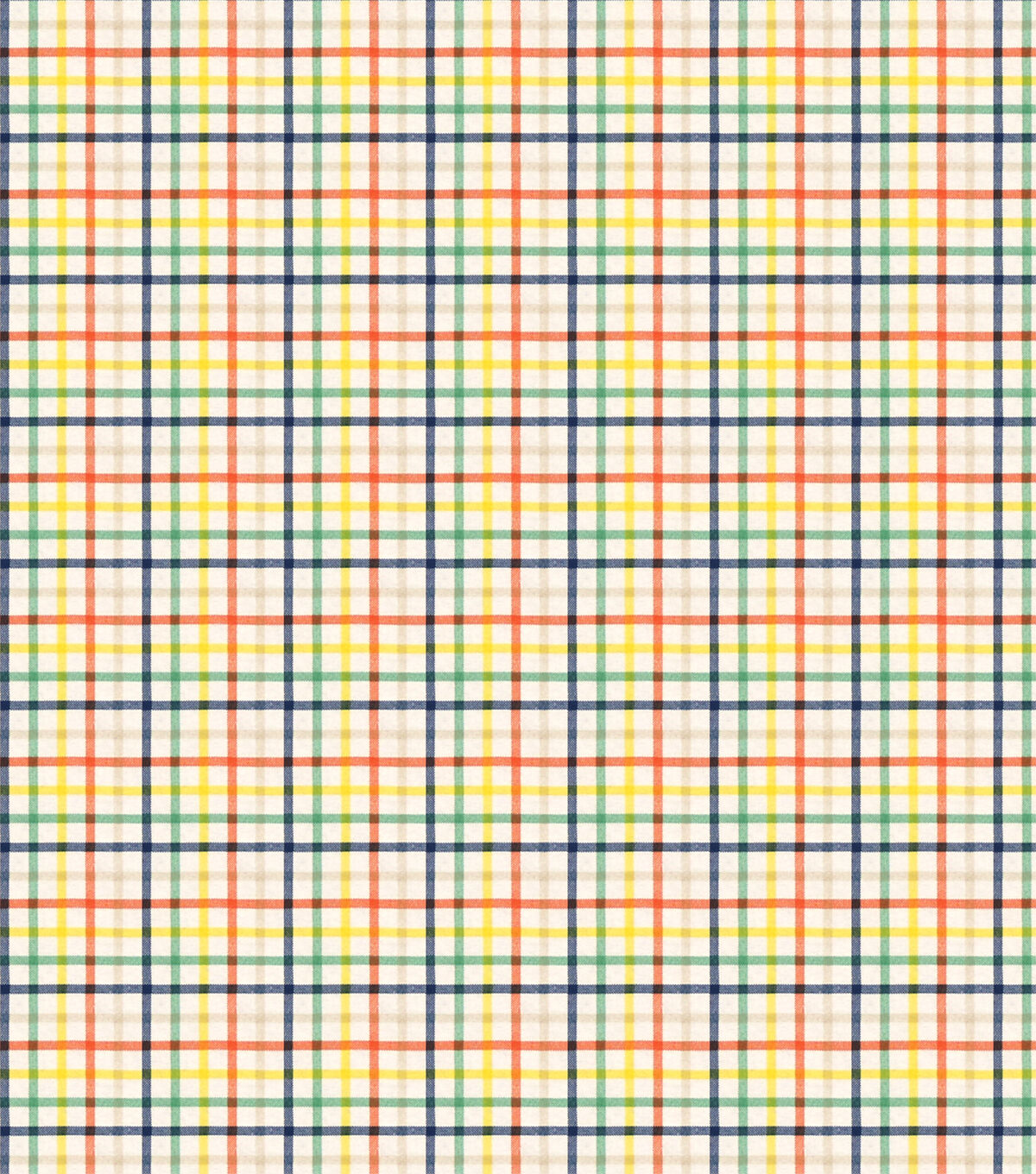 POP! Multi Bright Check Super Snuggle Flannel Fabric