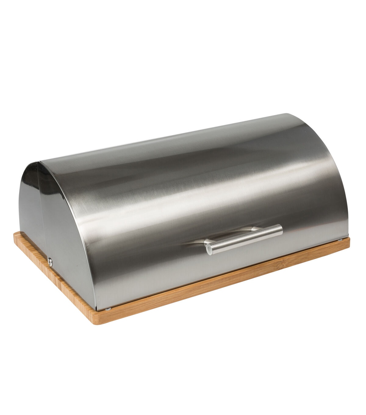 Honey Can Do 15 x 6 Steel Bread Box With Bamboo Cutting Board