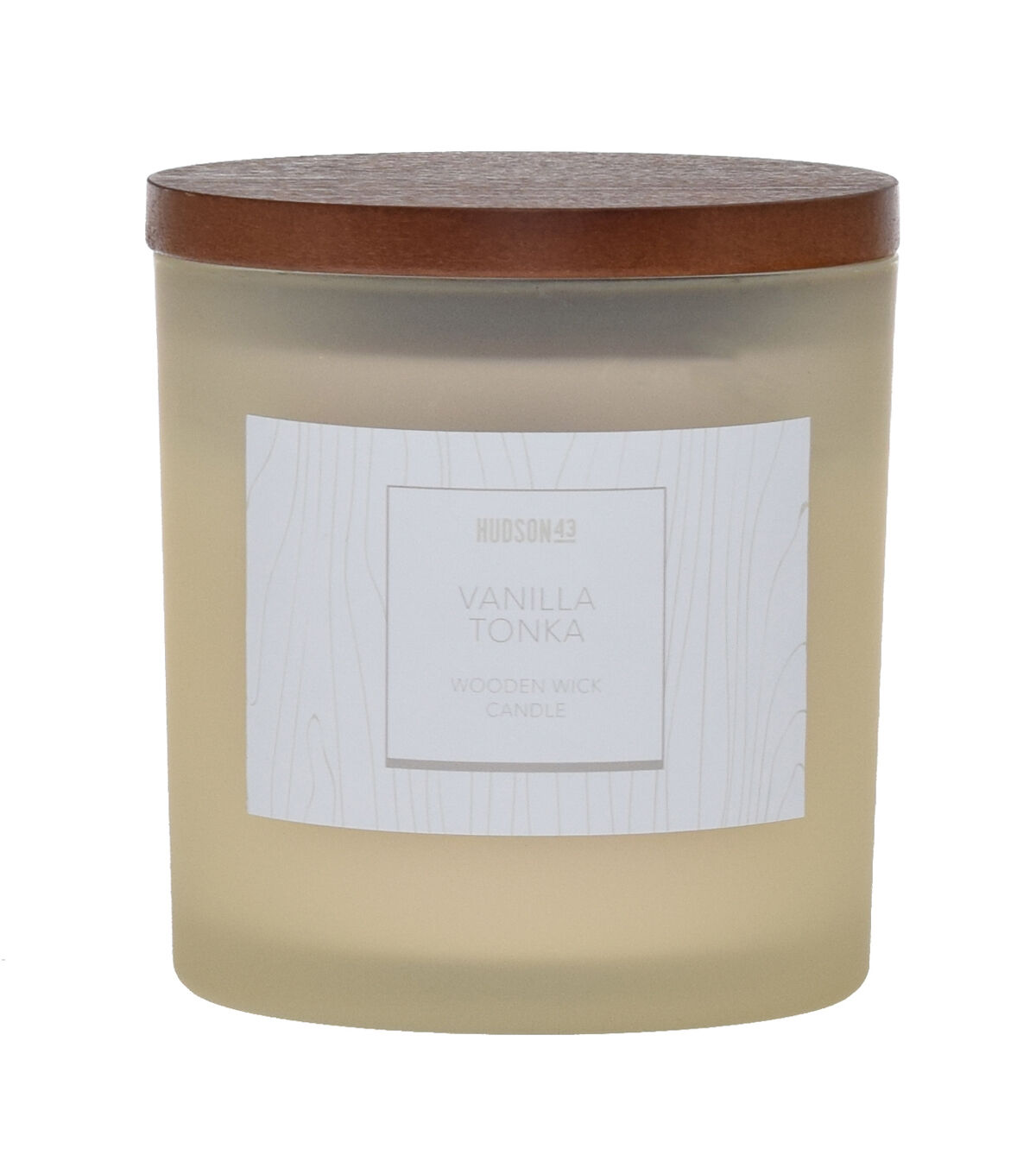 12oz Wood Wick Vanilla Tonka Scented Jar Candle by Hudson 43