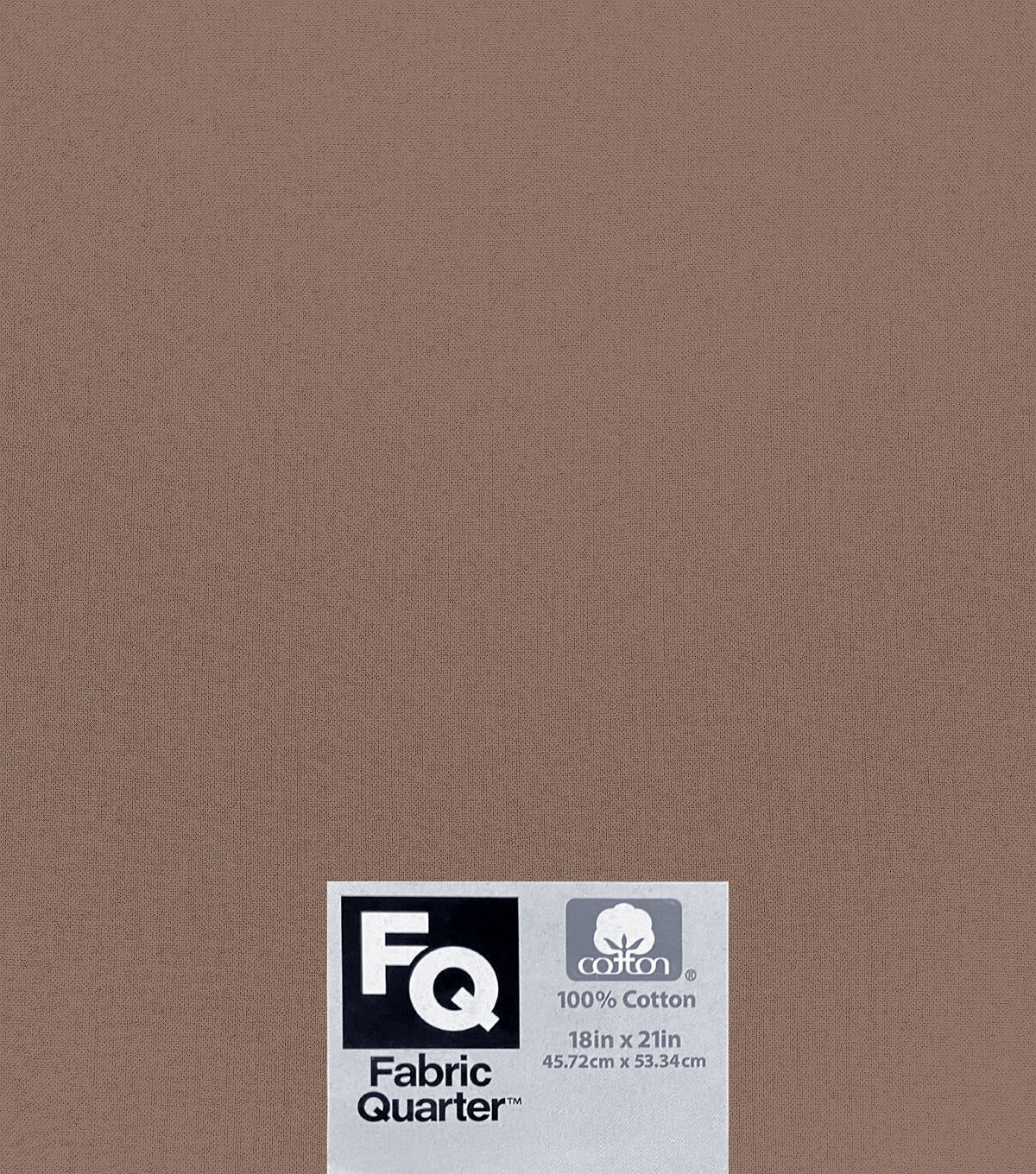 Taupe 1 Piece Cotton Fabric Quarter