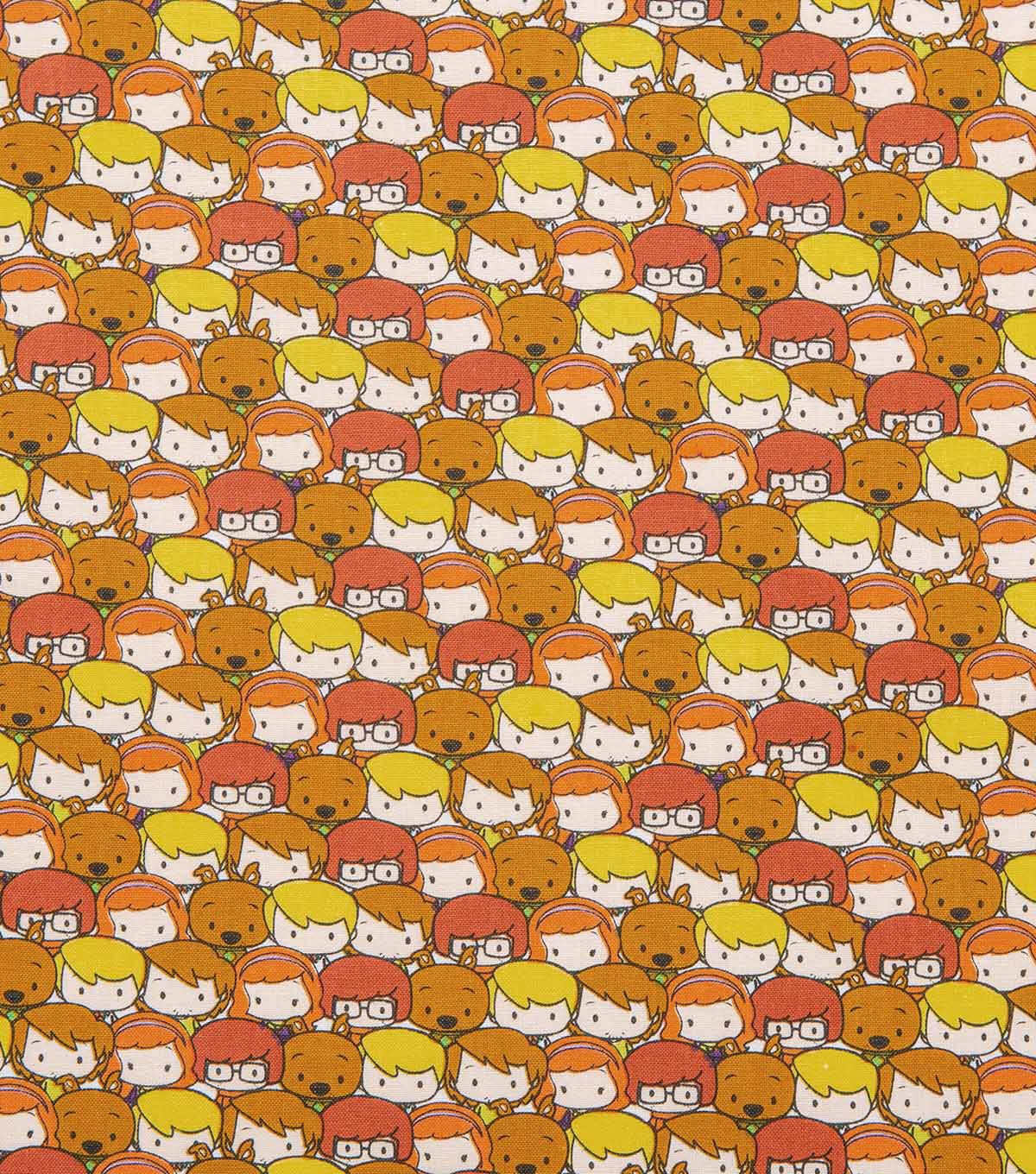 Scooby Doo Chibi Packed Cotton Fabric