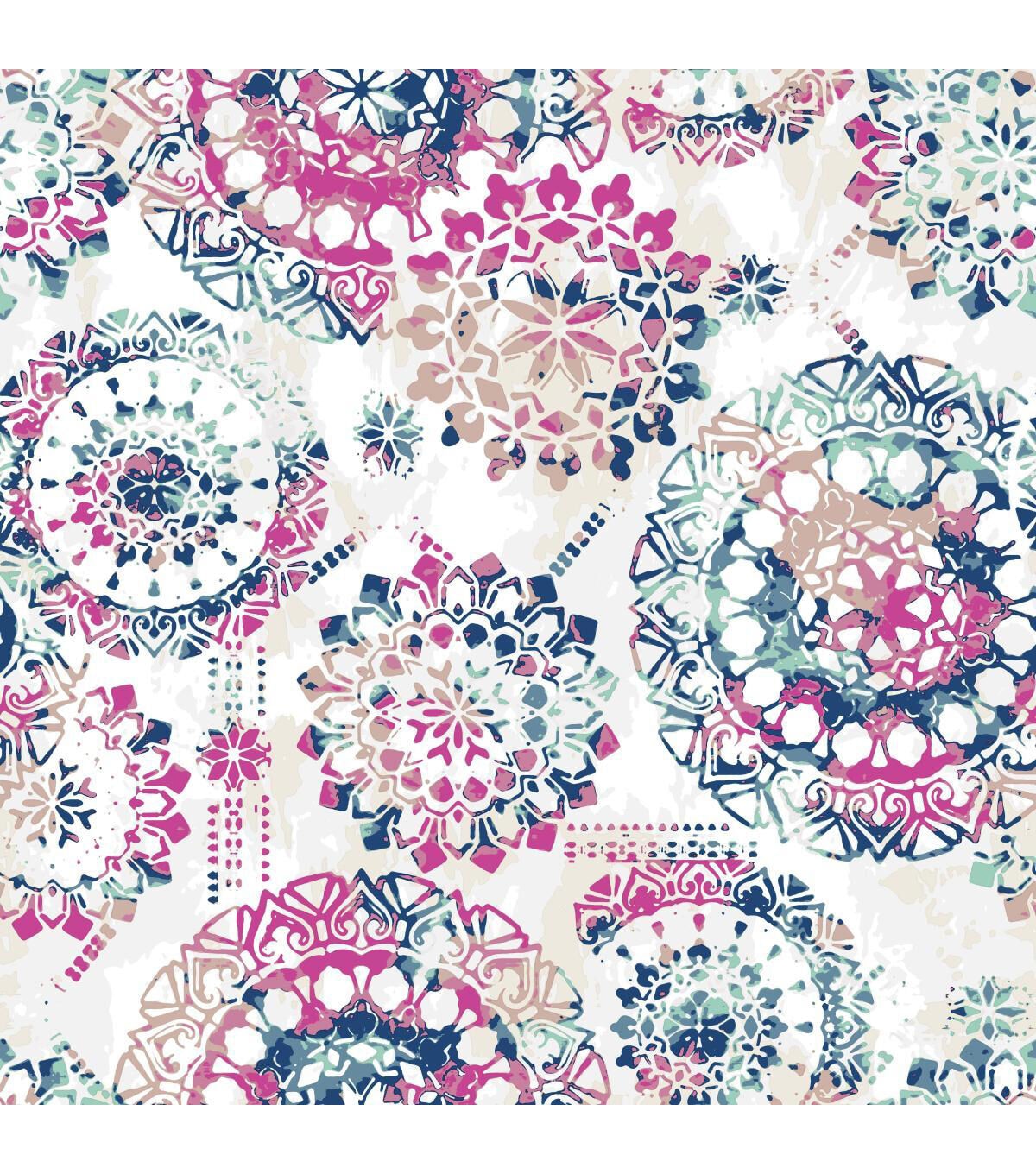 RoomMates Wallpaper Pink & Blue Bohemian