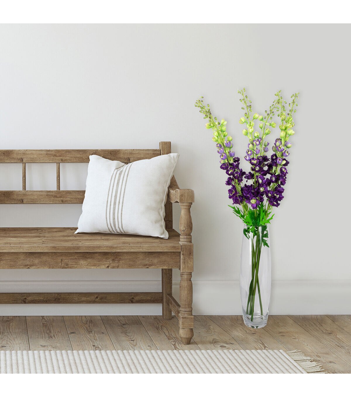 Northlight 40 Purple Delphinium Stems 6ct