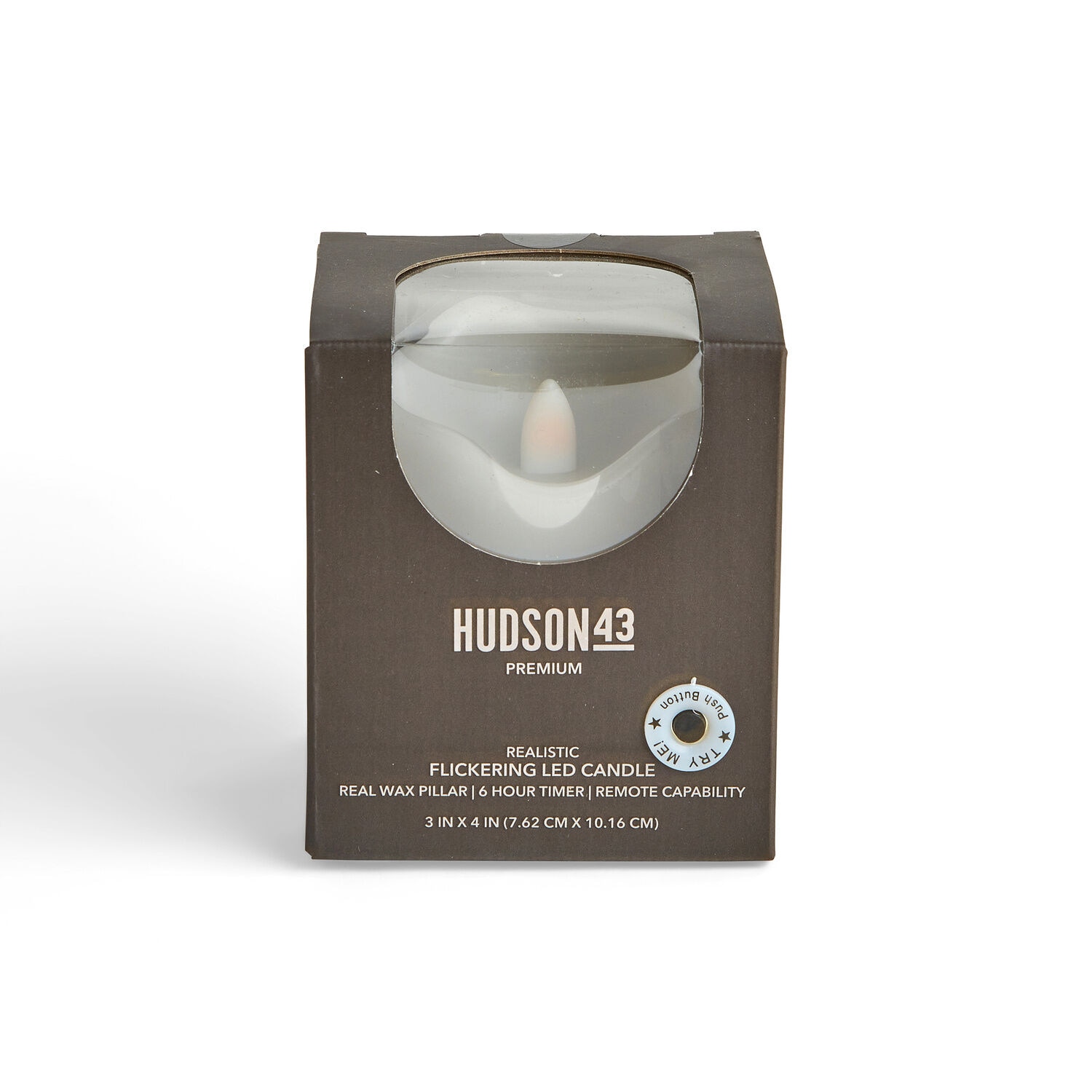 3 x 4 LED White Wave Edge Pillar Candle by Hudson 43