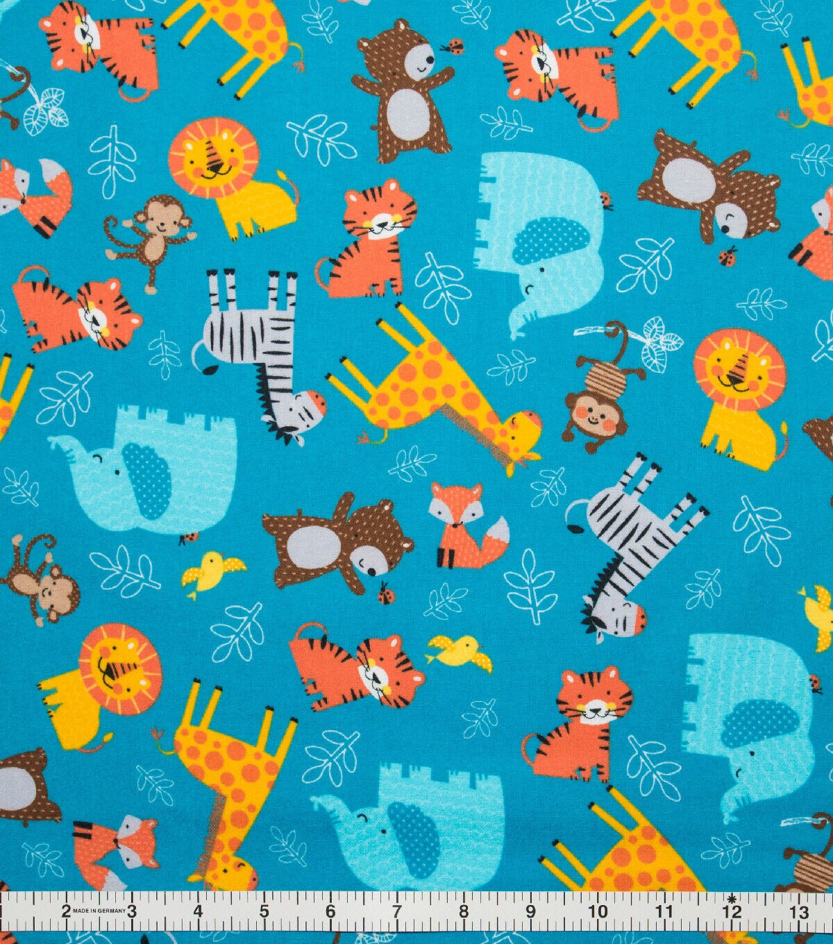 Zoo Animals Tossed Super Snuggle Flannel Fabric