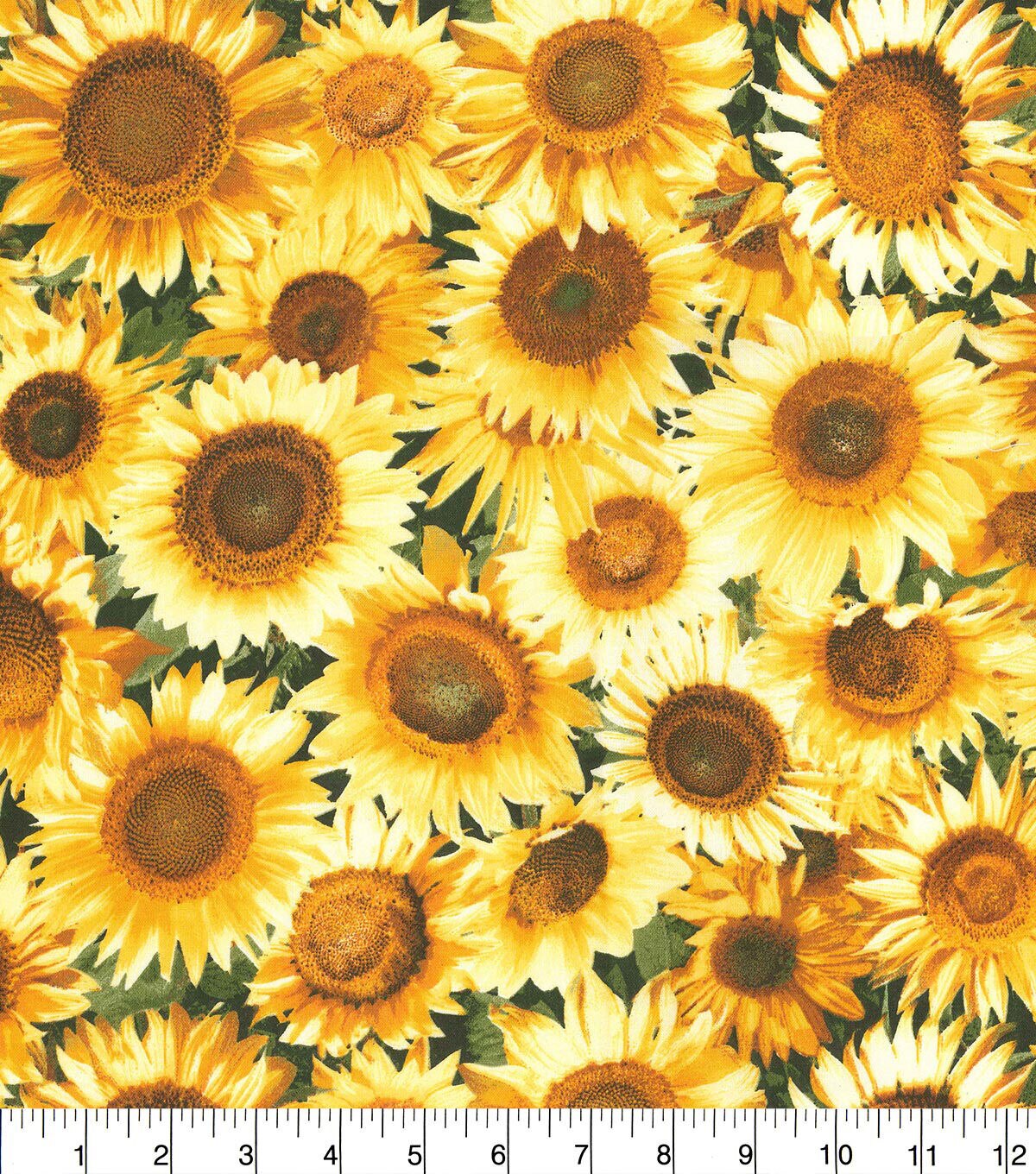 Fabric Traditions Photo Real Sunflowers Cotton Fabric by Keepsake Calico