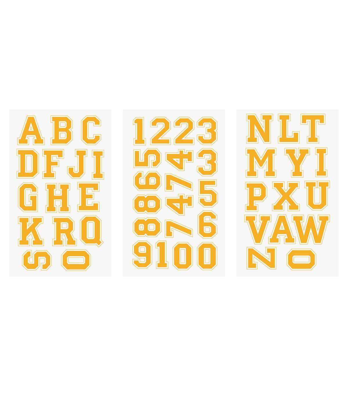 1.75 Gold Collection Iron On Letters 3 Sheets by hildie & jo