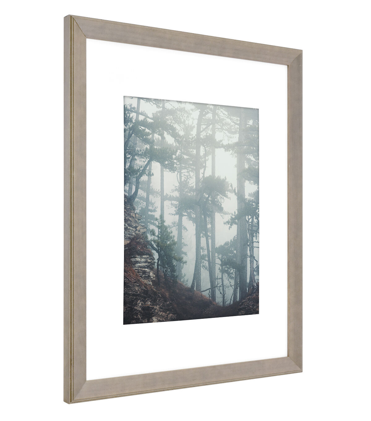 Walden Woods 16x20 Matted to 11x14 Gray Wall Frame