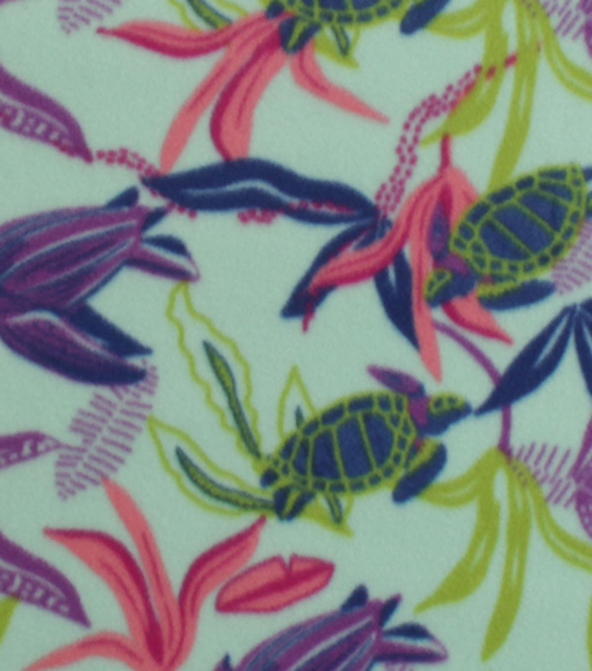 Bright Sea Turtles Blizzard Fleece Fabric