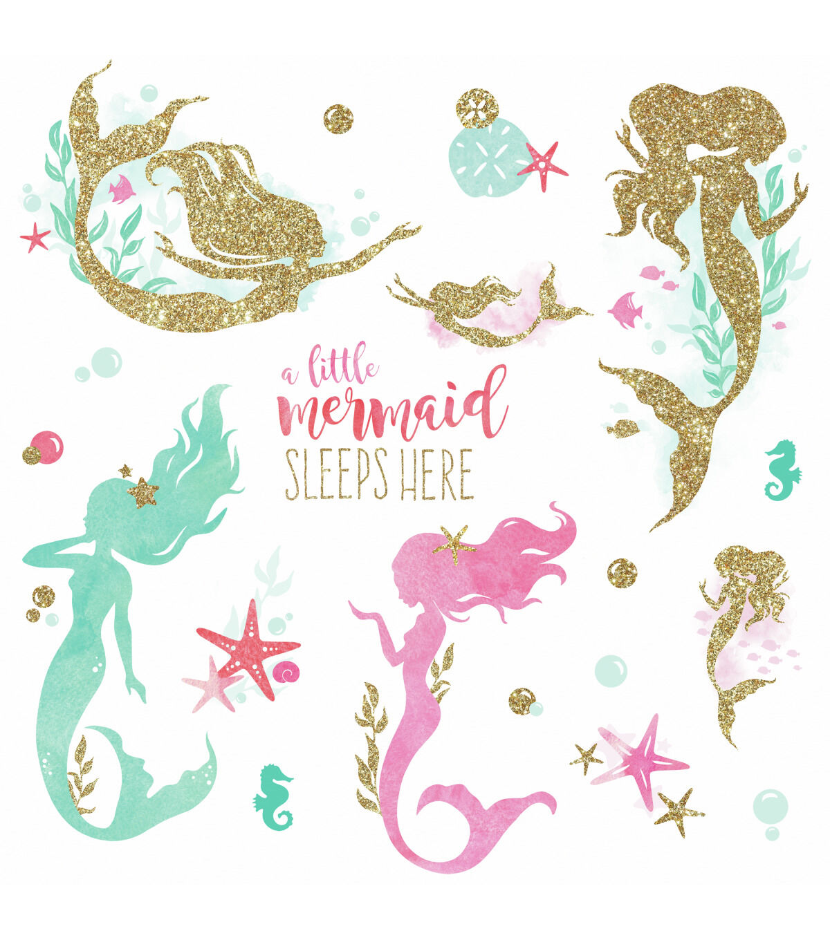 York Wallcoverings Wall Decals Mermaid