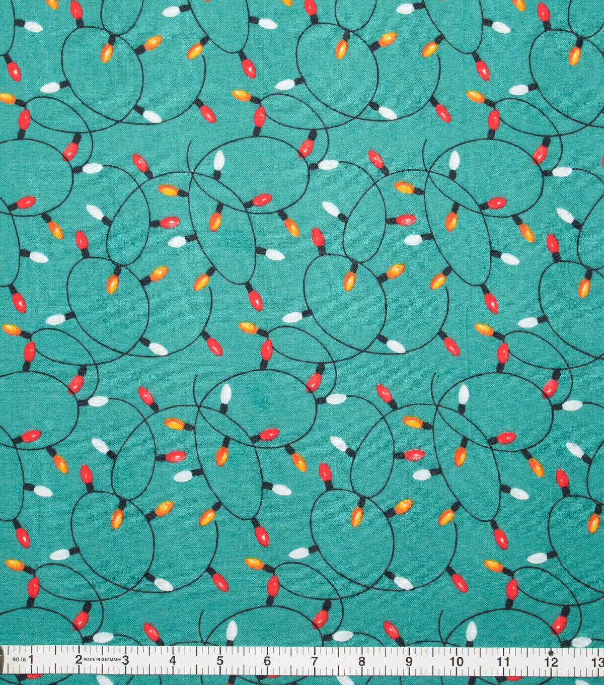 String Lights on Blue Super Snuggle Christmas Flannel Fabric