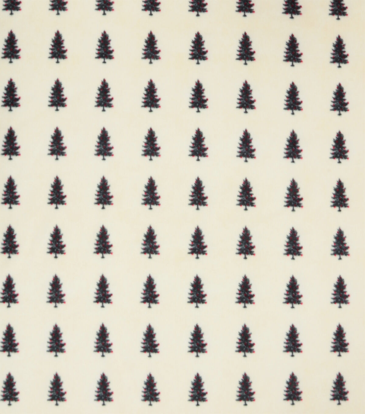 Pine Trees on White Anti Pill Fleece Fabric
