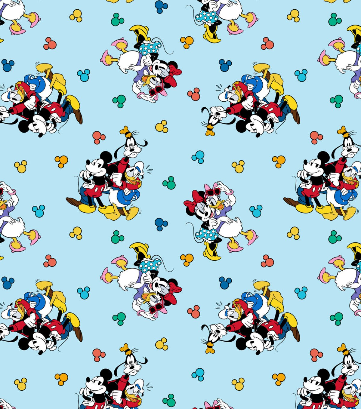 Mickey & Friends Rainbow Icon Fleece Fabric