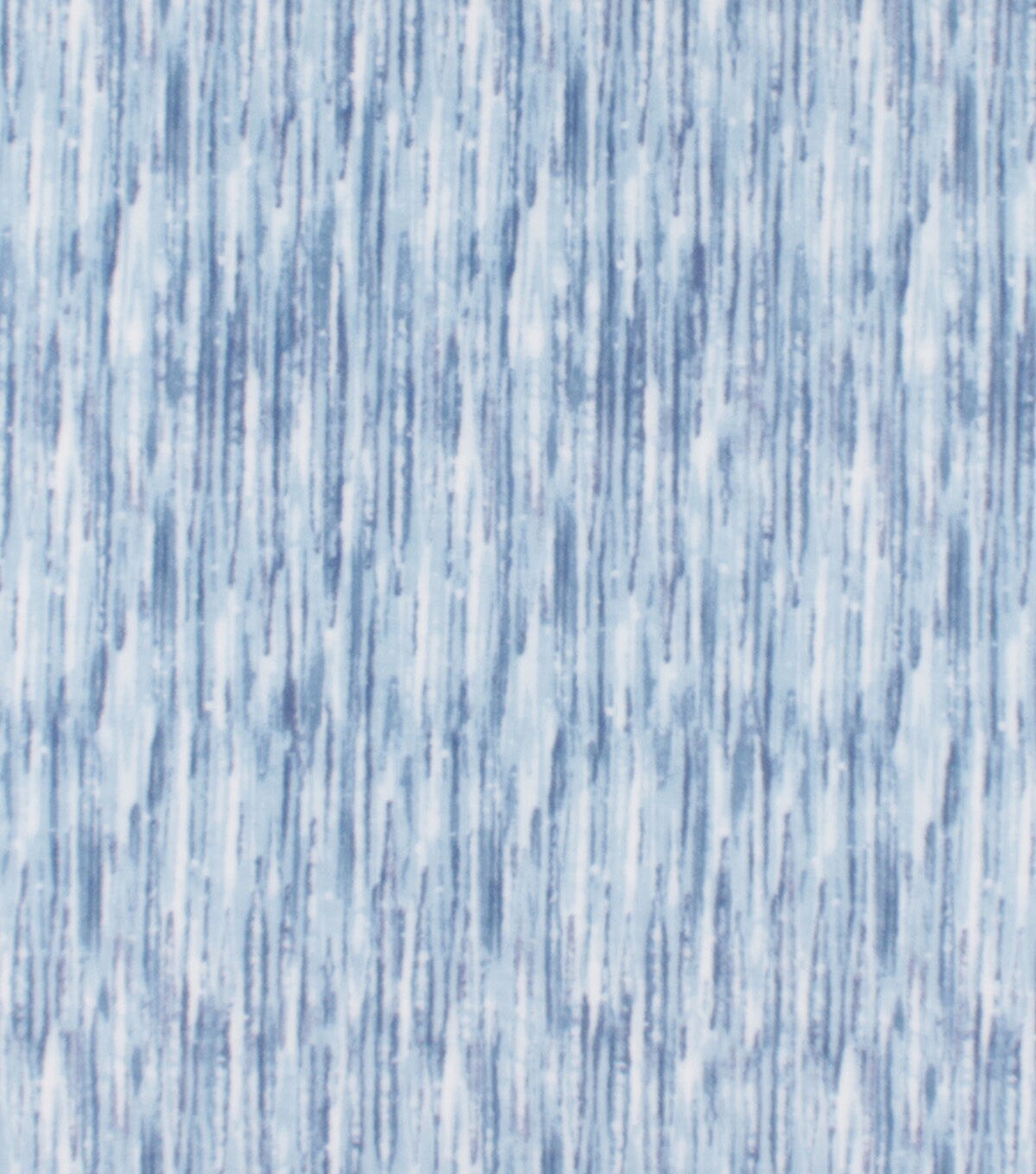 Blue Streaks on White Anti Pill Fleece Fabric