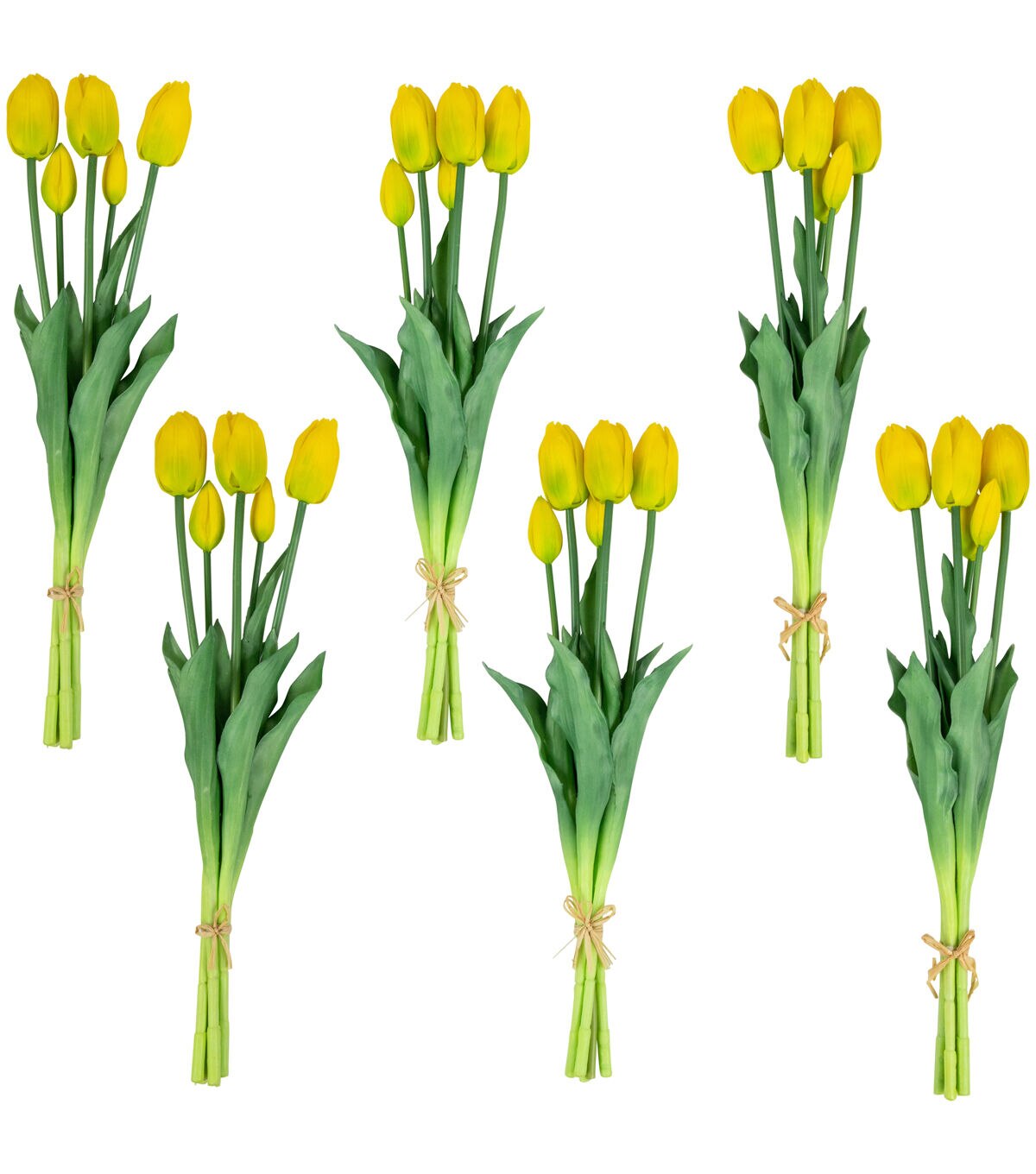 Northlight 18 Yellow Tulip Stems 6ct