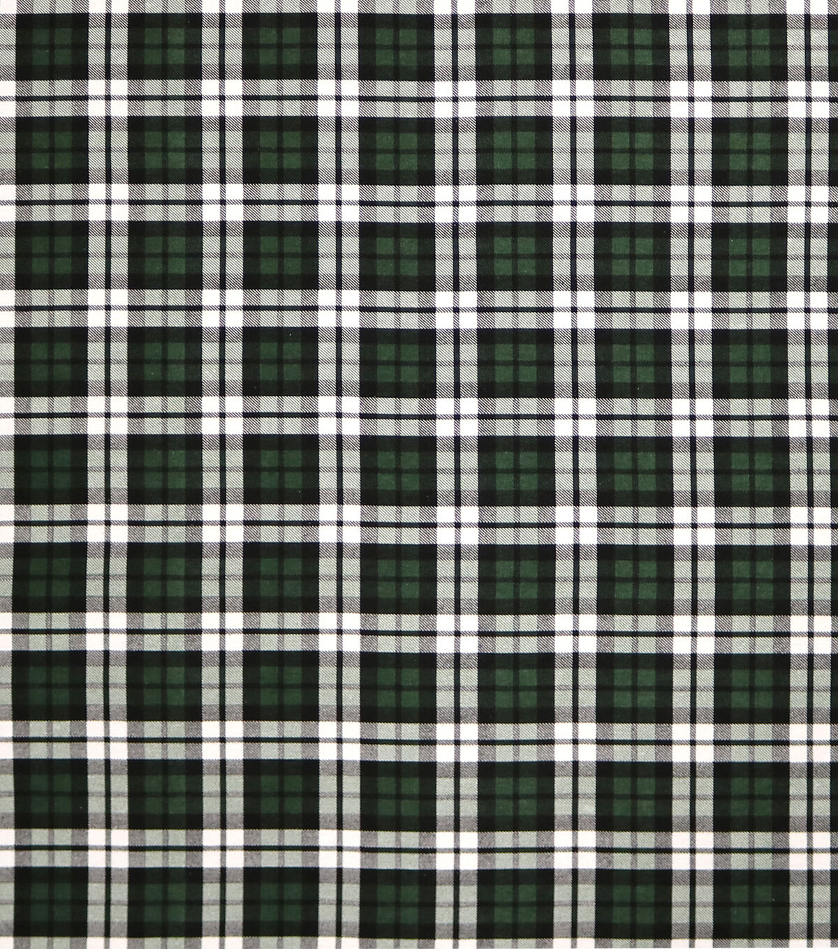 Green White Plaid 108 Wide Flannel Fabric