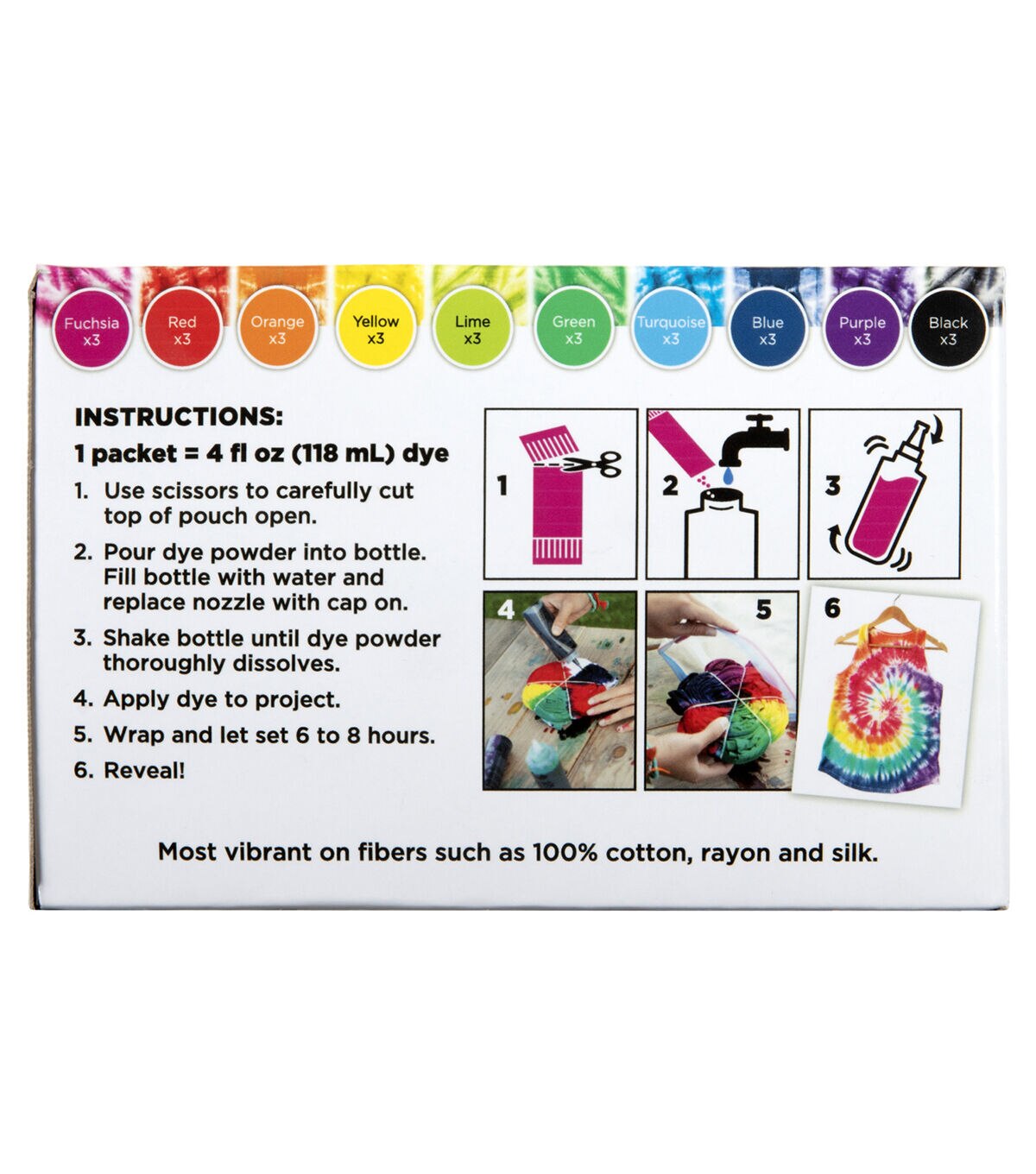 Tulip 5oz One Step Fabric Tie Dye Refills 30ct