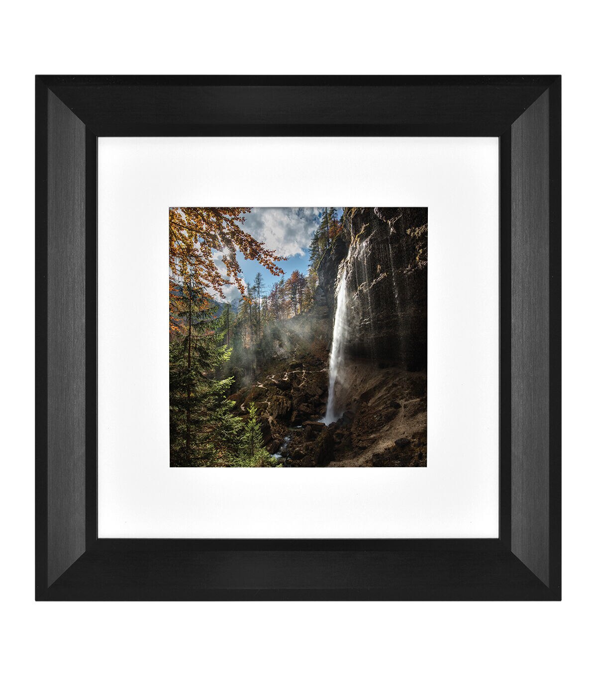 MCS Ascot Black 12 x 12 Matted to 8 x 8 Wall Frame