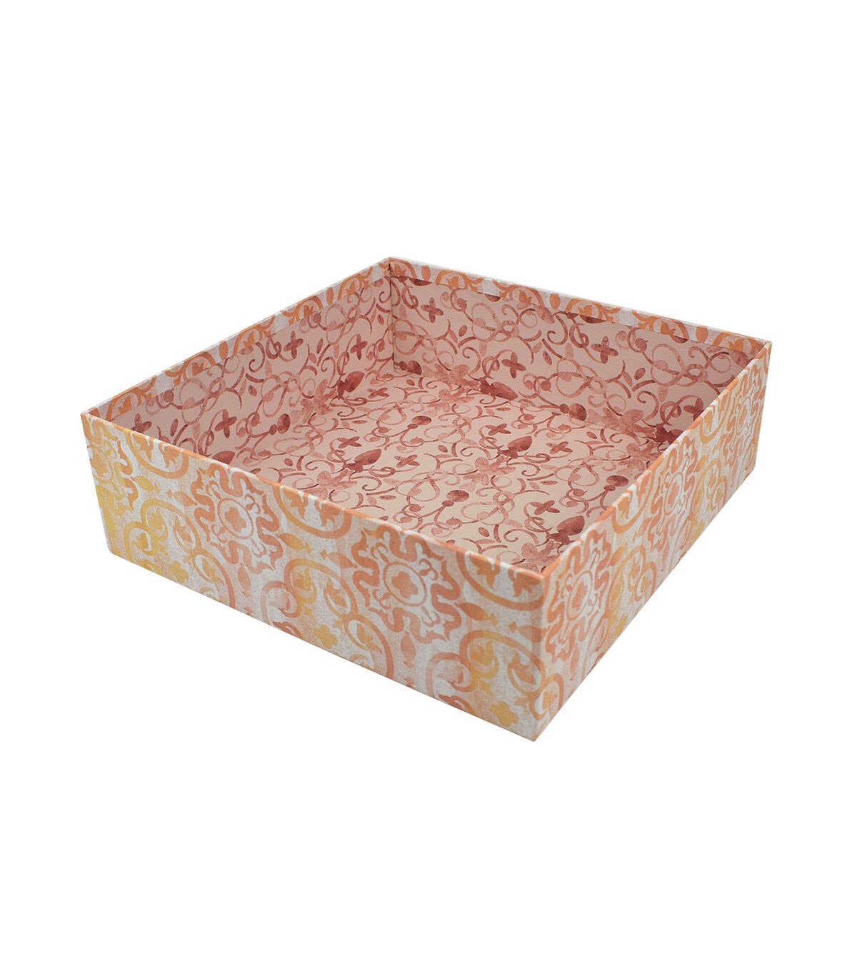 10 Peach Floral Square Box by Hudson 43