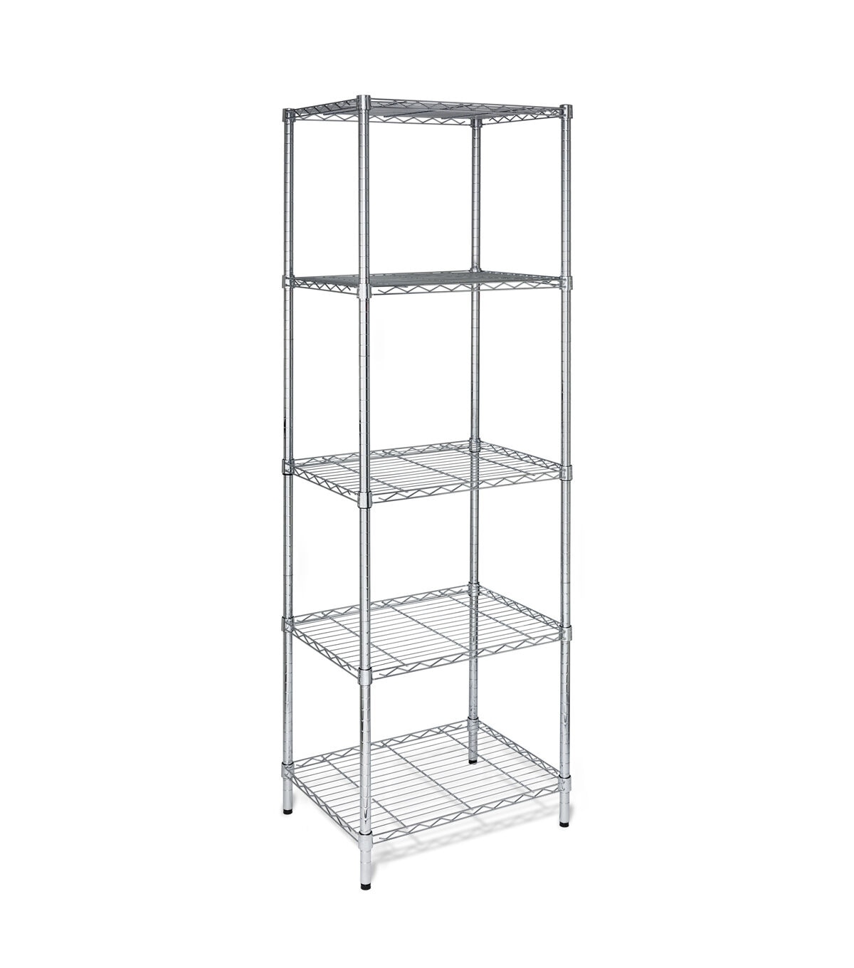 Honey Can Do 24 x 72 Chrome 5 Tier Adjustable Shelving Unit 250lbs