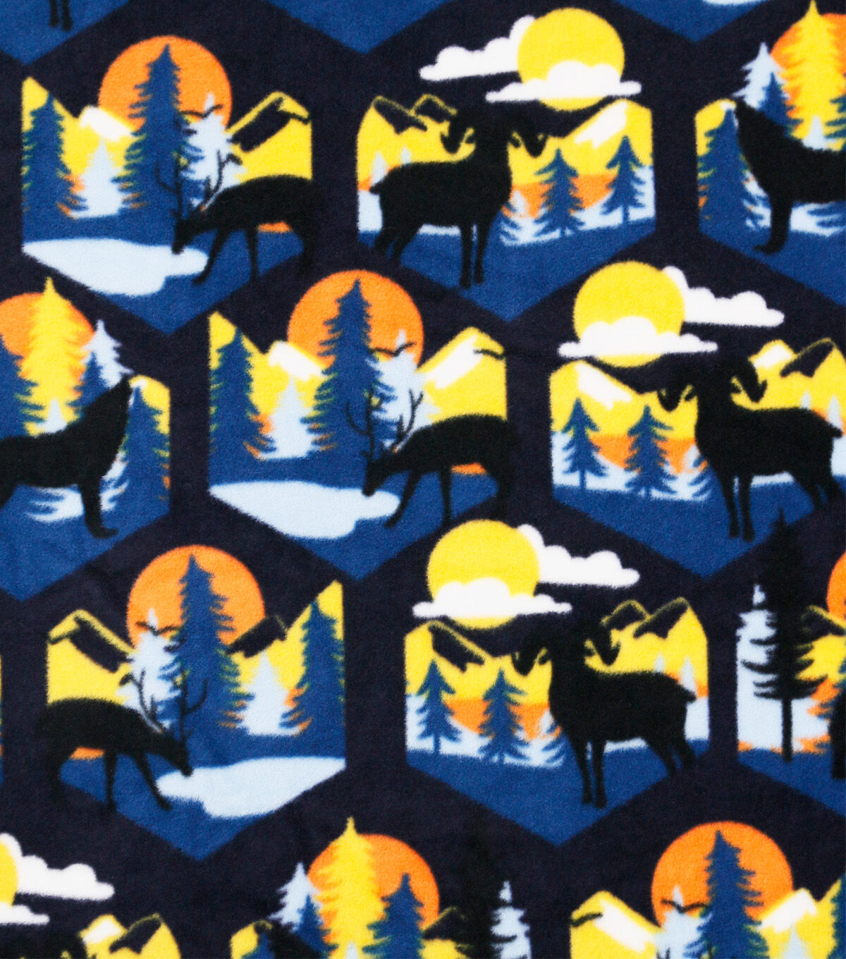 Sunset Animals Anti Pill Fleece Fabric