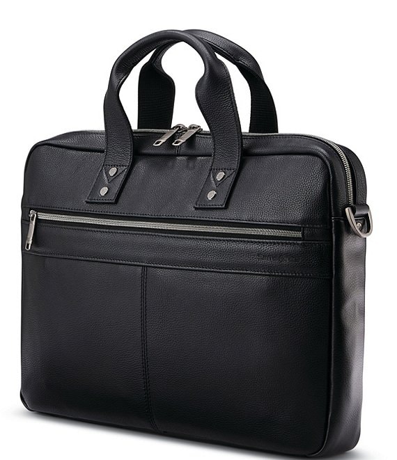 Classic Leather Slim Briefcase