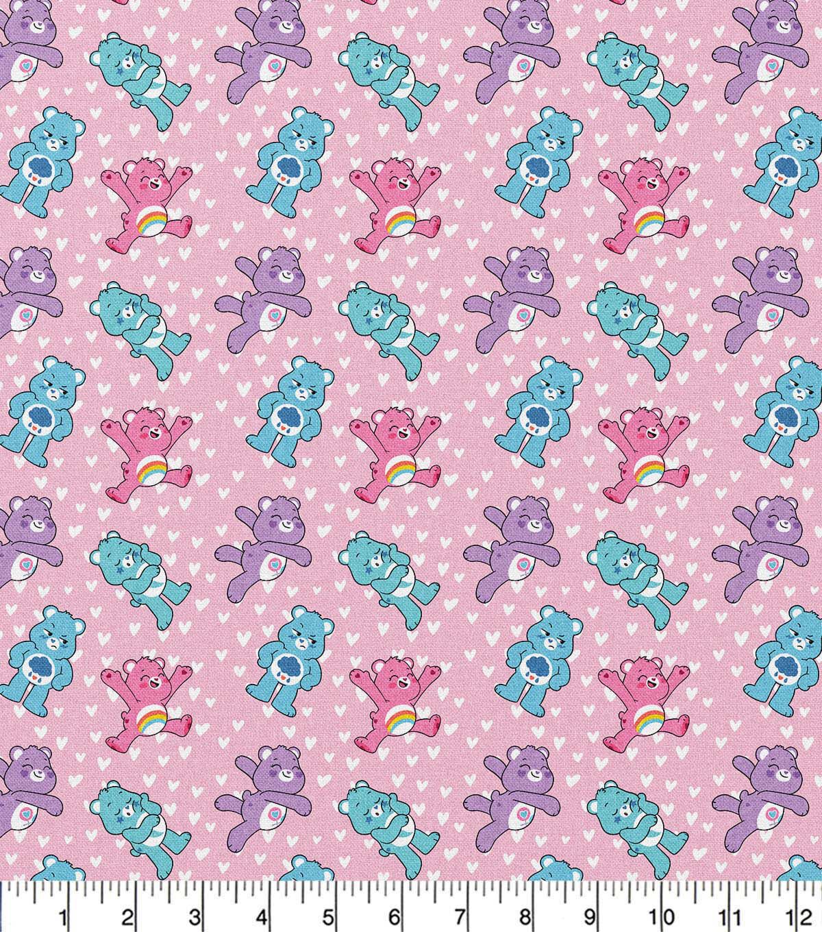 Care Bears Field Of Hearts Cotton Fabric