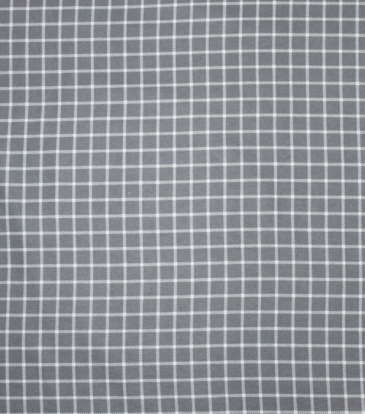 Super Snuggle Gray Windowpane Plaid Flannel Fabric