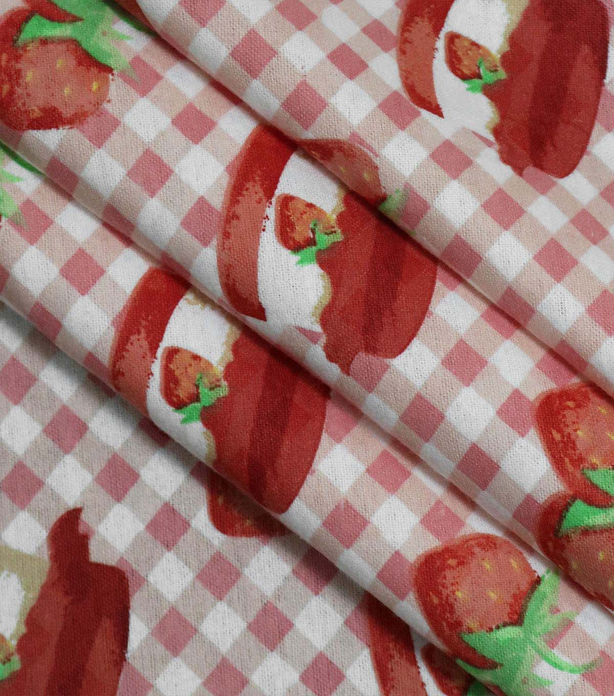 Red & White Strawberry Jam Super Snuggle Flannel Fabric