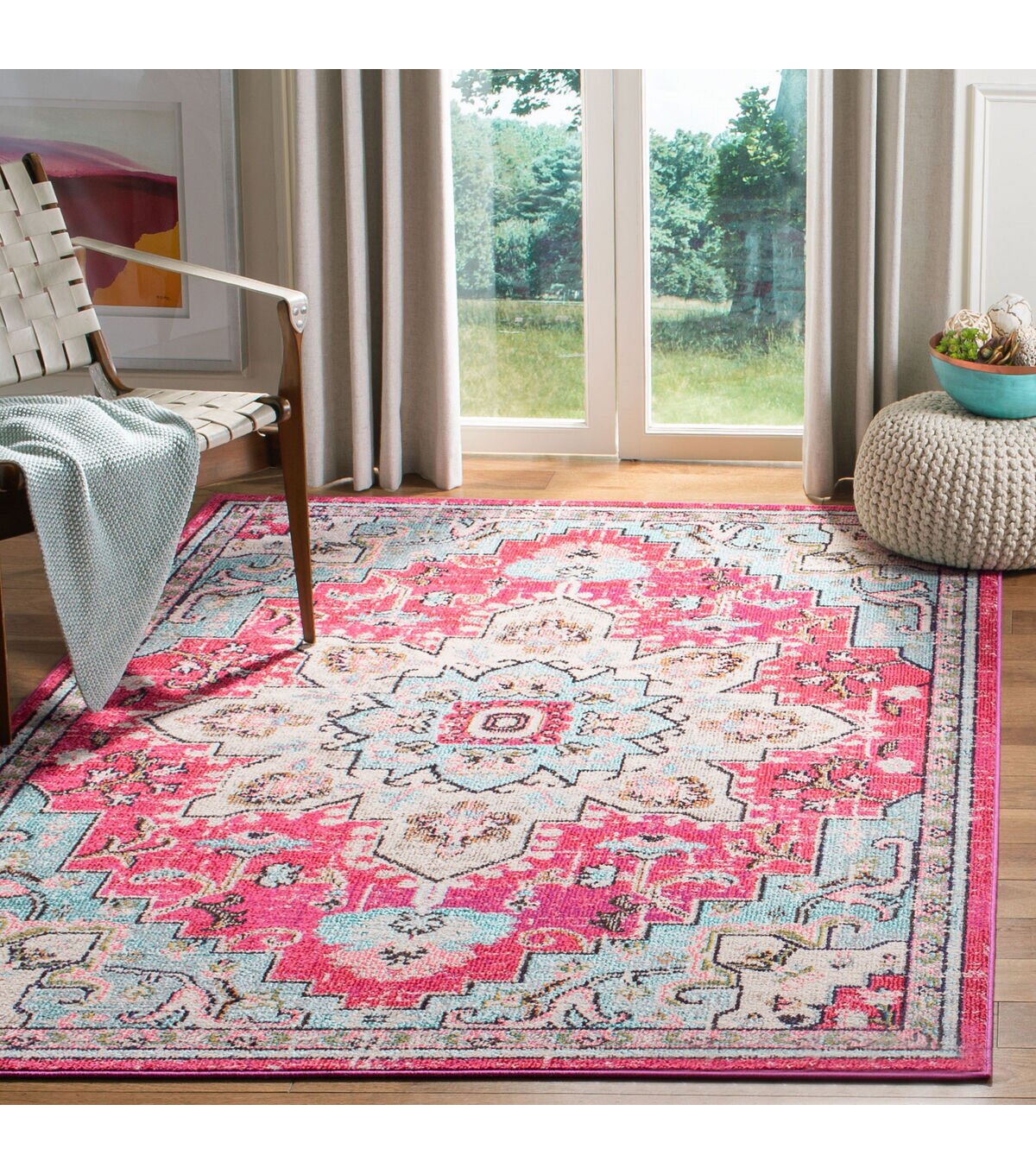Safavieh Madison 473 Fuchsia / Blue 3' X 5' Sm. Rectangle