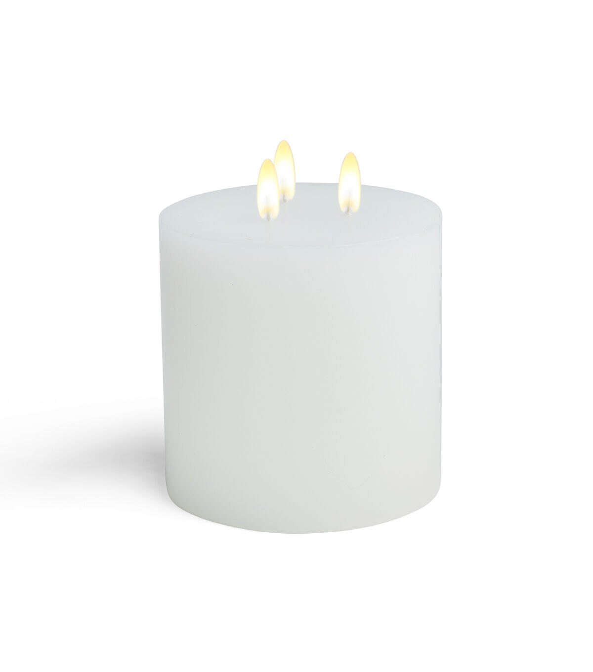 5 x 5 White 3 Wick Unscented Pillar Candle by Hudson 43