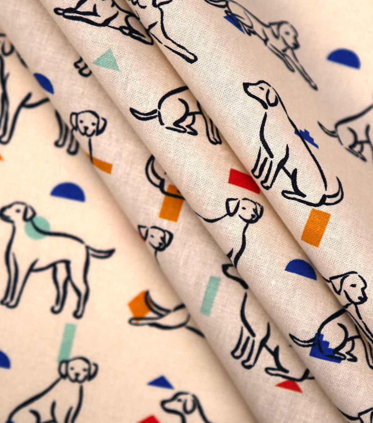 Pink Dog Novelty Cotton Fabric