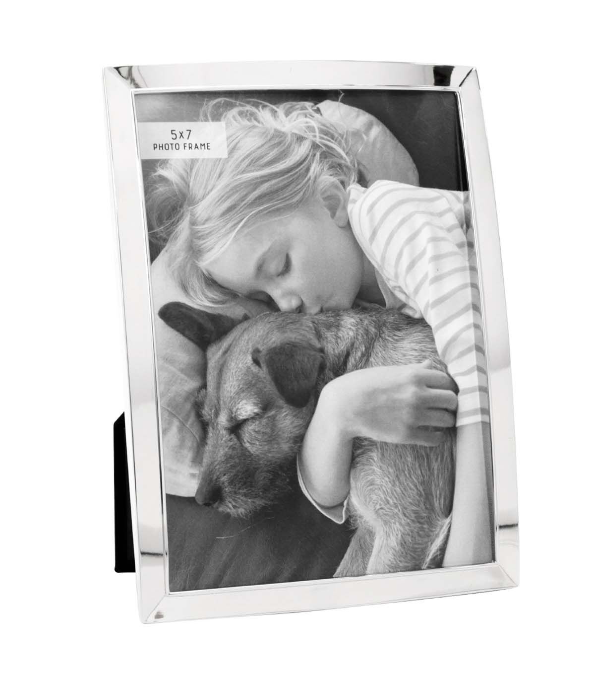 5 x 7 Silver Curved Picture Tabletop Picture Frame