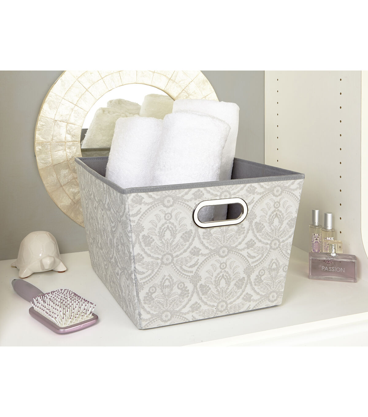 Laura Ashley 16 x 10 Almeida Grommet Storage Bin With Handles