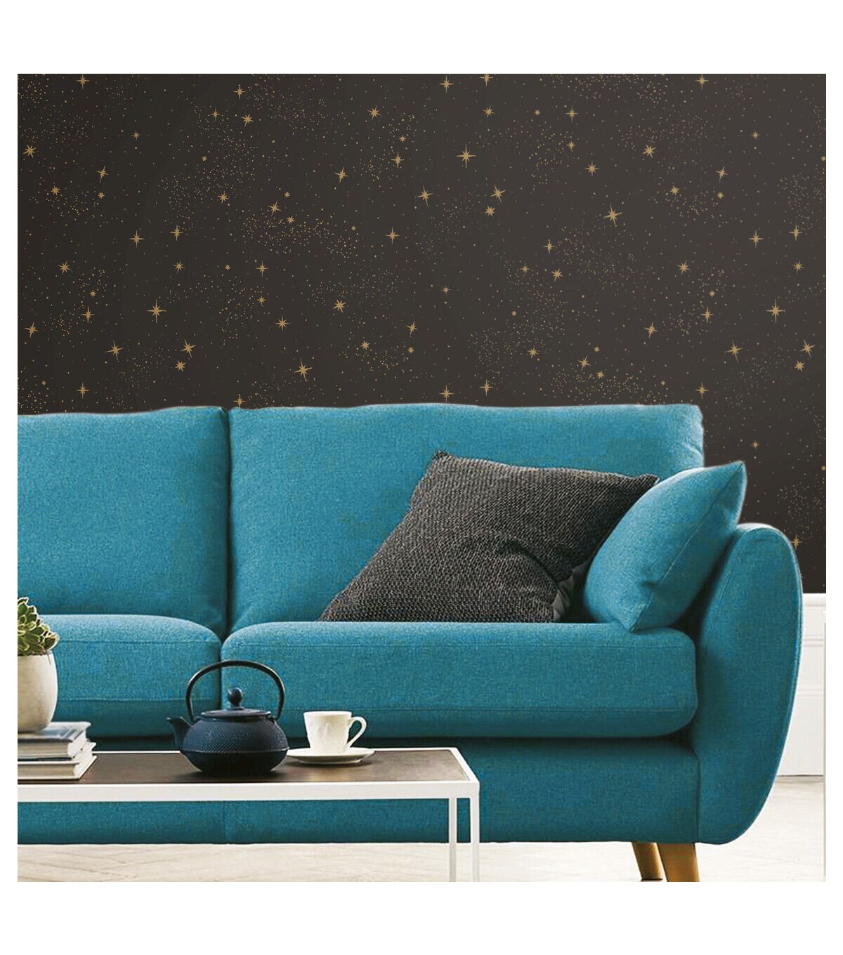 RoomMates Wallpaper Black Upon a Star